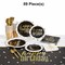 Metallic Happy Birthday Disposable Tableware Kit for 8 Guests 89 Pc